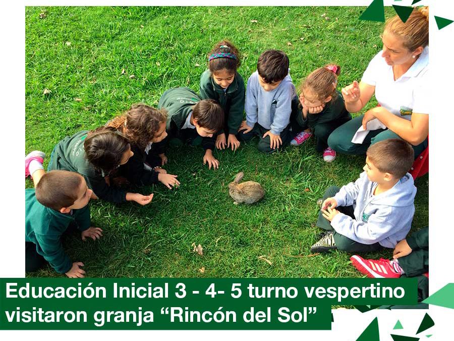 2018: Educación Inicial visitó la granja «Rincón del Sol»