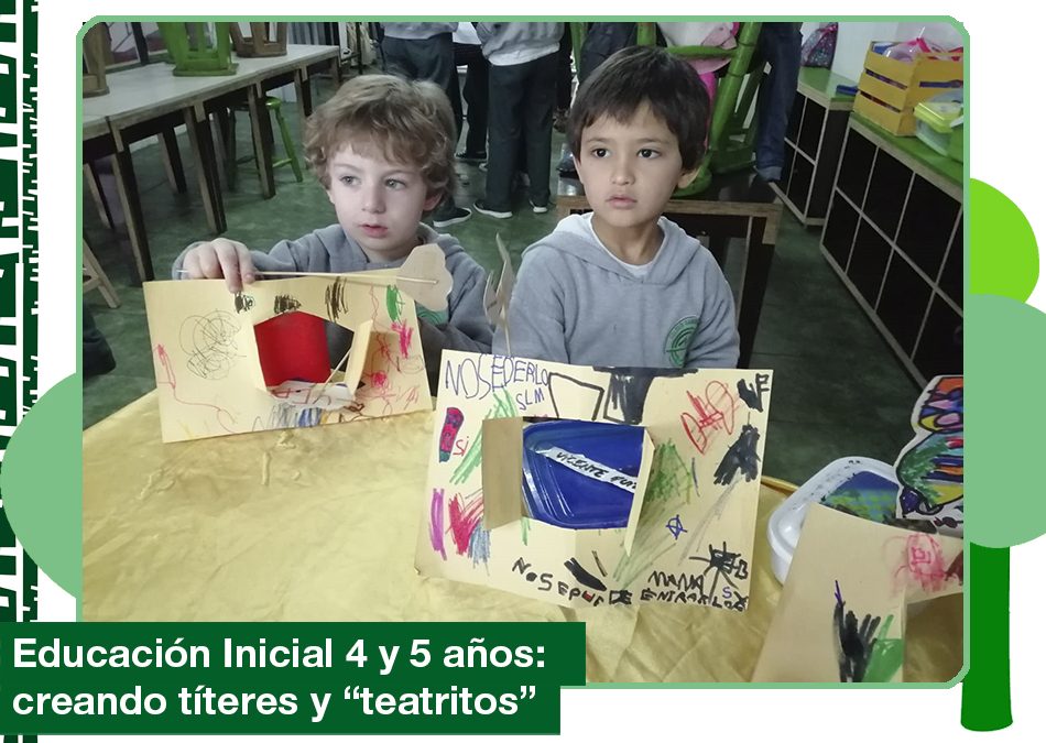 2019: Educación Inicial 4 y 5 años crearon títeres de animales fantásticos y «teatritos»