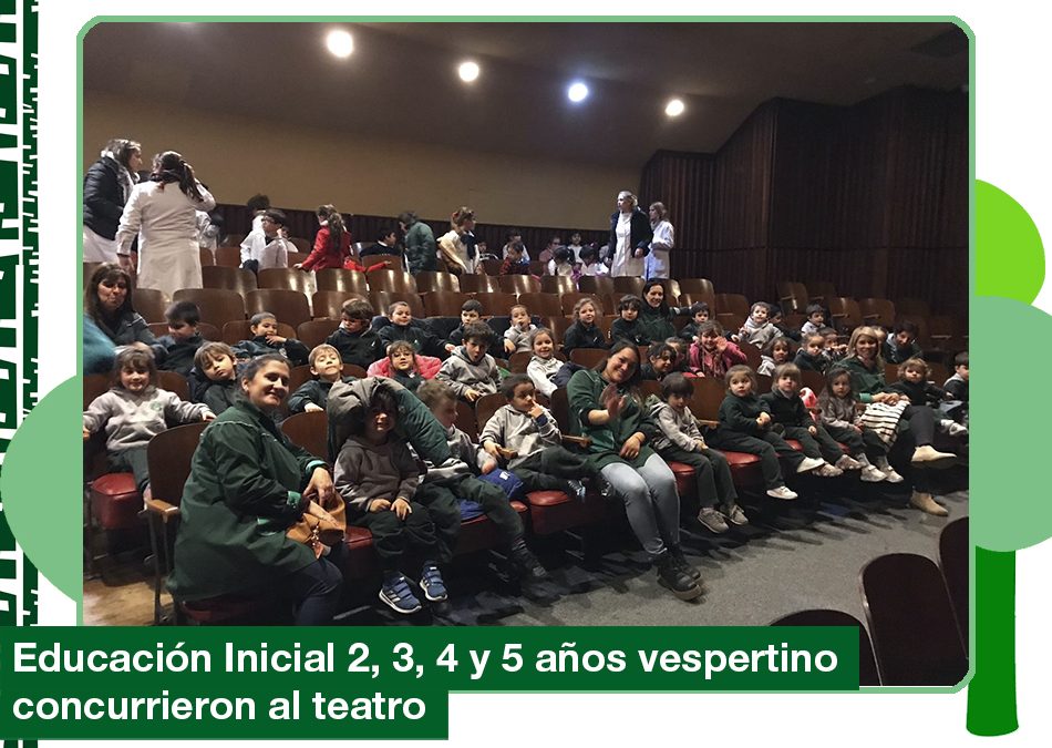 2019: Ed. Inicial 2, 3, 4 y 5 años (vespertino) concurrieron al teatro.